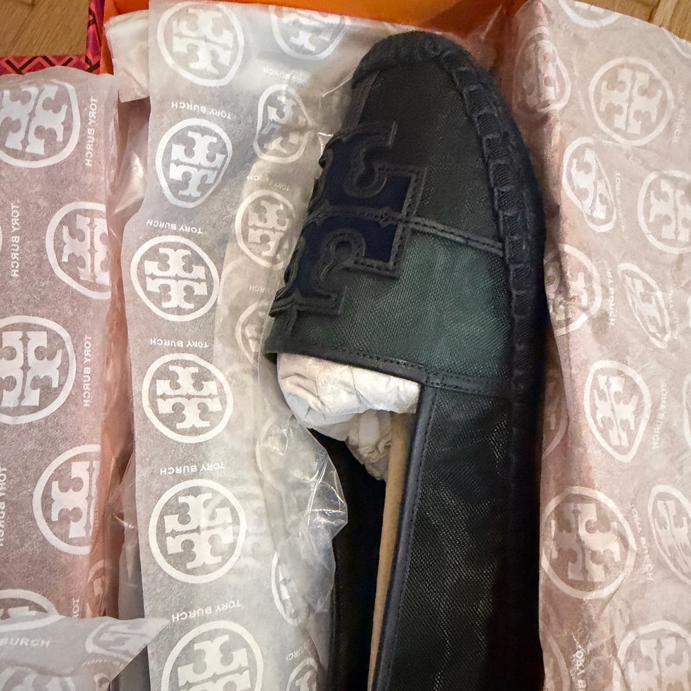 Tory Burch Navy Melachite Espadrilles - Picture 7 of 8